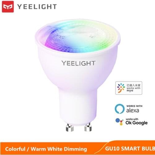 Yeelight GU10 Smart LED Bulb Lamp Colorful / White Dimming Light WIFI Voice Control For Xiami APP mi home Google Assistant Alexa