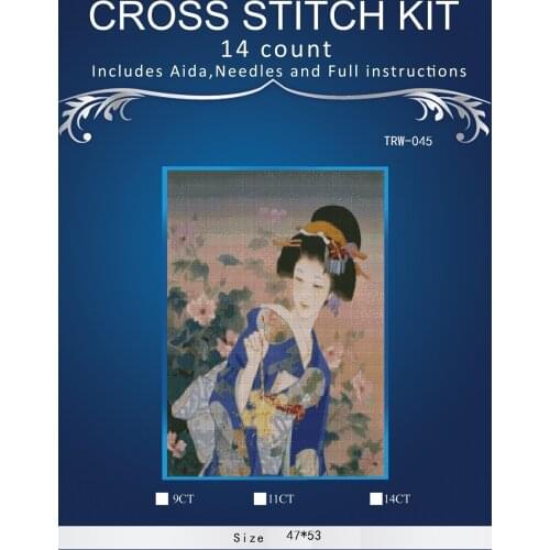 Needlework,DIY DMC 14CT unprinted Cross stitch Embroidery,The Snow City home arts Counted White canvas Cross-Stitching 7 People