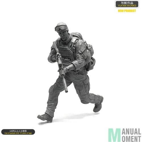 YUFAN Miniature 1/35 US Navy Seal Commando Individual Soldier Resin Model Figure Kit LOO-32