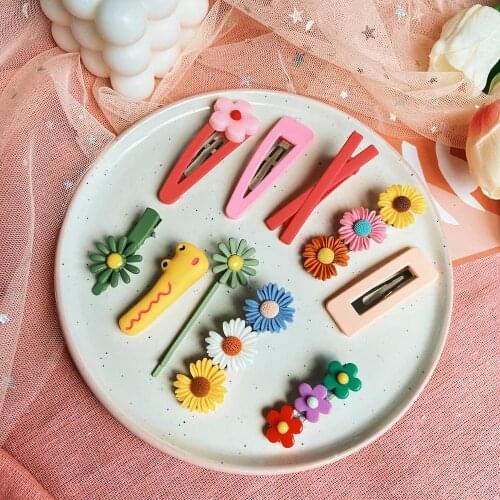 4/8/10 pcs/Set Cute Princess Animal Hairpins Children Kids Hair Clips Pins Barrette Accessories for Women girl Hairgrip Headwear