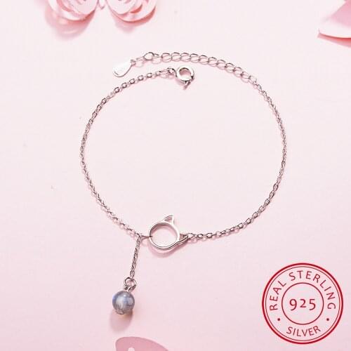 2019 New Arrivals 925 Sterling Silver Tassel Cat Ball Bracelets & Bangles Fashion Bracelet For Women Sterling-silver-jewelry