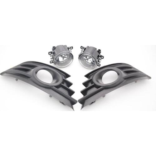 1Set/4Pcs Fog Light Bumper Driving Lamps Assembly W/Bezel Covers W/Bulbs For Citroen C4 2004-2008