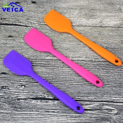 1pc 21cm Silicone Spatula Eco Friendly Baking Tools High Temperature Resistant Silicone Cake Spatula