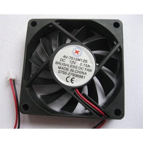 10 Pcs Brushless DC Cooling Fan 11 Blade 7015S 12V 70x70x15mm