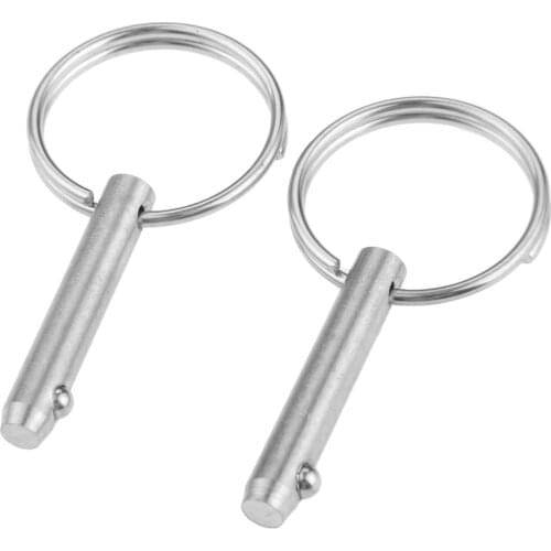 2 Pcs Marine Stainless Steel Quick Release Pin With Wire Lanyard For Boat Bimini Top Deck Hinge Fitting /Jaw Slide Clamp Bracket