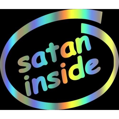 40194# Die-Cut Vinyl Decal Satan inside Car Sticker Waterproof Auto Decors on Car Body Bumper Rear Window
