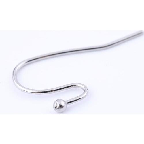 50pcs Stainless Steel Earring Hooks diy ear wire connector findings for jewelry making
