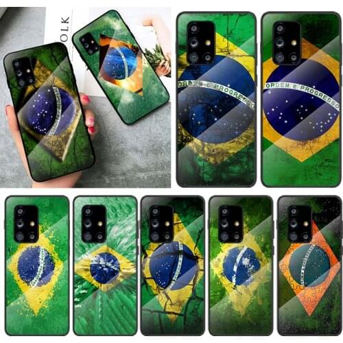 Tempered Glass Cover Brazil Brasil For Samsung Galaxy A91 A81 A72 A71 A52 A51 A41 A31 A21S A11 A01 Phone Case