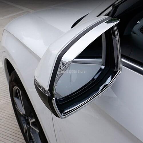 For Audi Q5 2018 2019 Car Rearview Side Mirror Cover Frame Rain Guard Visor Trim Decoration Protector Sticker Chrome accessories