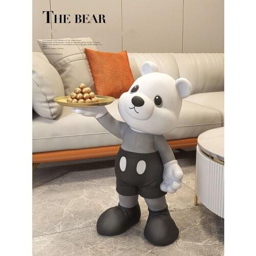 Home Decor FRP Bear Living Room Large Floor Decoration Statue Home Accessories Soft Housewarming Gifts Sculpture Ornaments