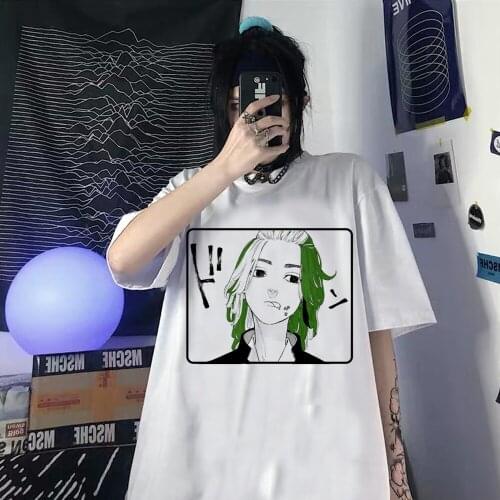 Mikey Baji Keisuke Friend Cool Cotton White Shirt Japanese Tokyo Revengers Male Fashion Summer 90S Men Women T-Shirt