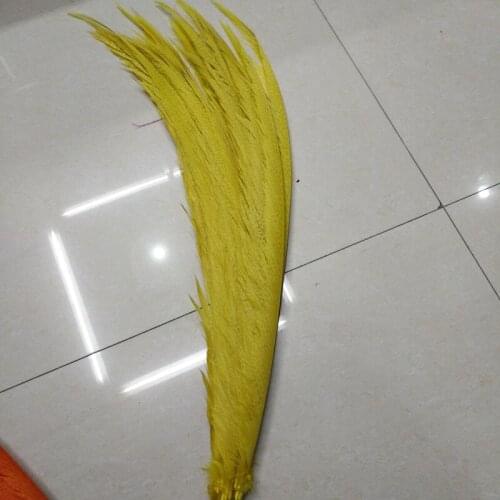 Beautiful yellow pheasant cover tail feathers 50 pcs long 65-70 cm DIY stage celebration decoration