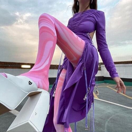 Tie Dye Leggings Women Y2k Sport Fitness Sexy High Waist Yoga Pants Stretchy Streetwear Print Plaid Summer Sporty Skinny Trouser