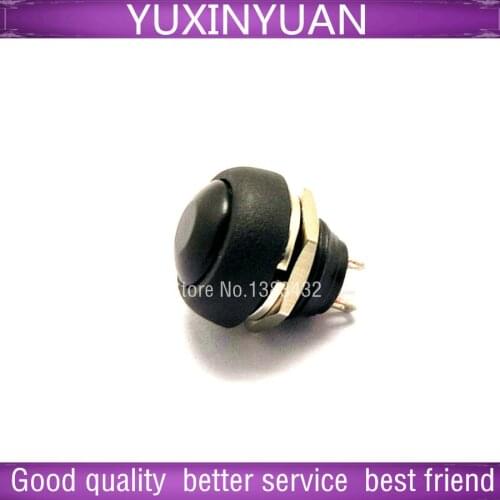 Small button switch waterproof switch Since the reset PBS - 33 b 12 mm, black, no lock switch 10pcs/lot