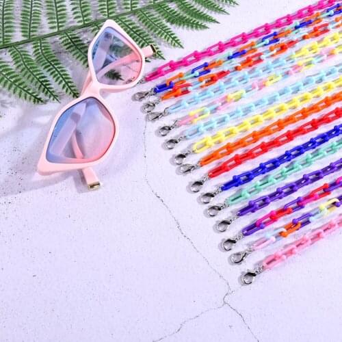 Fashion Color Acrylic Sunglasses Glasses Chain For Womens Strap Hang Spectacle Cord Holder Lanyards Luxury Summer 2021 New