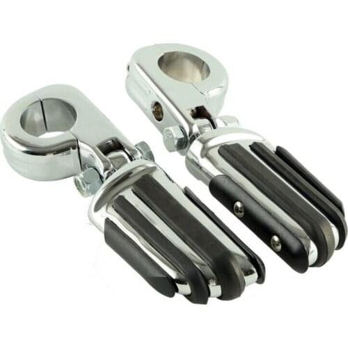 Motorcycle 1.25" 1 1/4" Chrome Highway Bar Pilot Male Foot Pegs Mount For Harley Yamaha