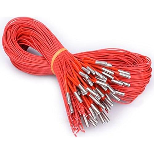 1Pcs 12V/24V 40W Ceramic Cartridge Heater 6mm*20mm For Extruder 3D Printer Parts Heating Tube Heat 12V40W 1M/1.5M Extrusion Part