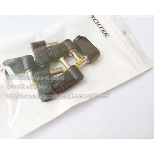 NCHTEK Right Angled DC 4.8x1.7mm Power Cable Male Plug Connector Adapter,Plastic,Yellow Head, DIY ,4.8/1.7, 20pcs,Free shipping