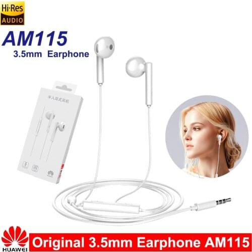 Original Huawei AM115 Earphone Metal With Mic Volume Control For Android Smartphone For Honor 5X 6X 8 Huawei P8 9 10 Mate7 8 9