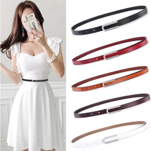New Fashion Womens Genuine Leather Belts Luxury Fashion Waist Female Gold U Shape Buckle Belts for Women Dress Waistband