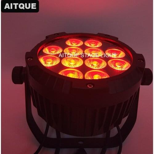 12lot Stage flood light dmx led par slim 12x15w rgbwa 5in1 flat led par waterproof led ip 65 stage par can light