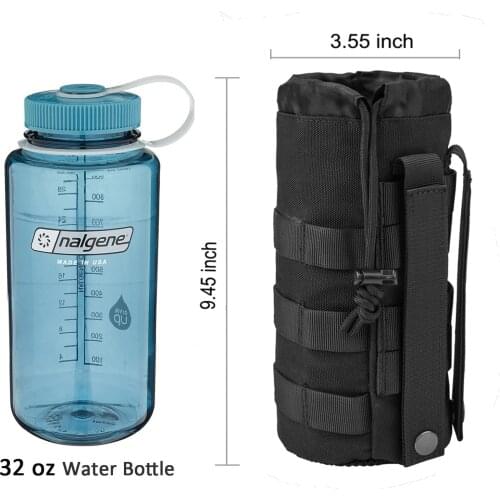 Sports Water Bottles Pouch Bag Tactical Molle Water Bottle Pouch Holder Mesh Water Bottle Carrier