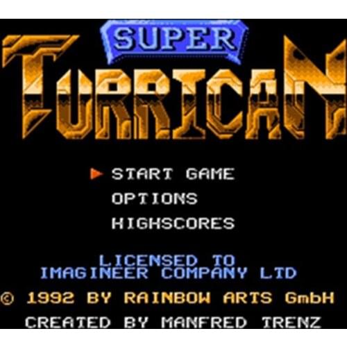 Super Turrican 60 Pins English Version Game Cartridge for 8 Bit 60pin Game Console Region Free