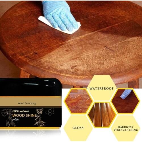 Wood Care Seasoning Beewax Wood Maintenance Cleaning Polished Waterproof Furniture Wax Care Wear-Resistant Care Beeswax J4V5