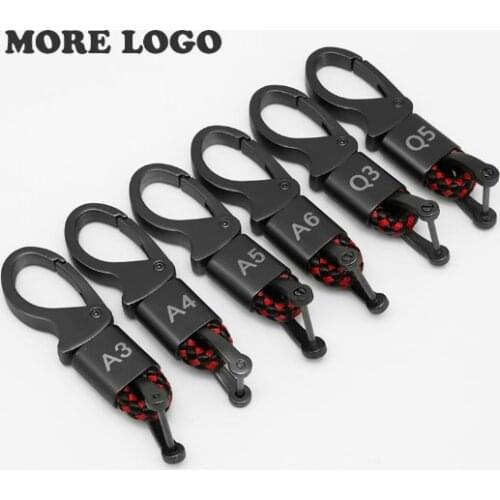 1PC Car keychain key chain for Audi A6 A8 Q3 Q7 A4 A1A3 A5 Q5 car logo car key chain ring men and women car Key decoration