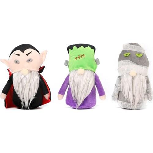 1pc Halloween Gnomes Plush Faceless Doll Christmas Children Gifts Table Decor Frankenstein Desk Decoration Crafts