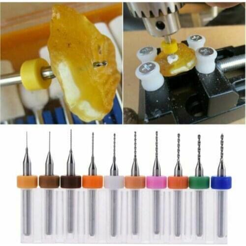 10PCS/Set PCB Mini Drill Bit For Print Circuit Board CNC Drill Bits Machine 0.1mm-1.0mm Tungsten Steel Carbide Drill Bits Sets