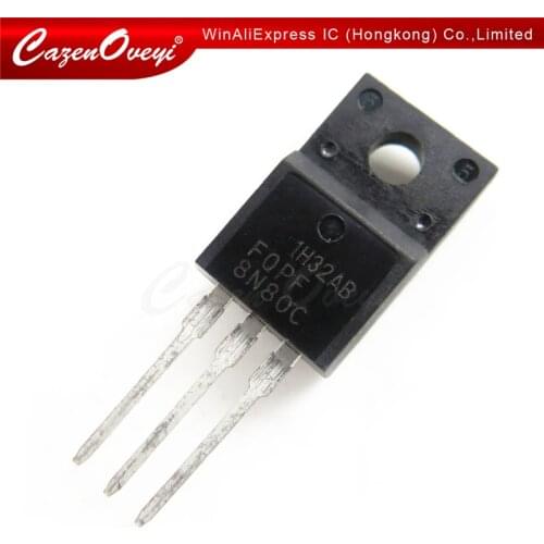 10pcs/lot FQPF8N80C TO-220F 8N80C 8N80 TO-220 FQPF8N80 TO220 new MOS FET transistor In Stock