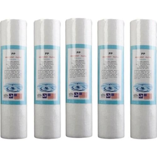5Pcs Replacement Water Sediment Filters (5 Micrometer) 2.5" x 10" Cartridges
