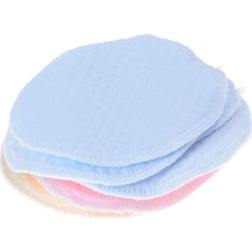 6Pcs Reusable Washable Soft Cotton Absorbent Mom Mother Baby Breast Feeding Nursing Pads Bra Inserts Supplies Random color