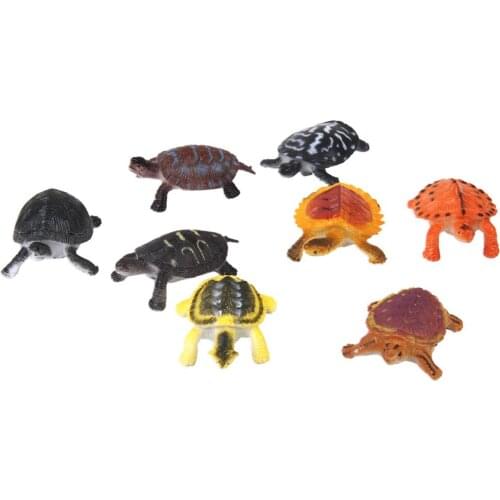 8pcs Various Plastic Tortoise Model Animal Display Figures Collection Toy