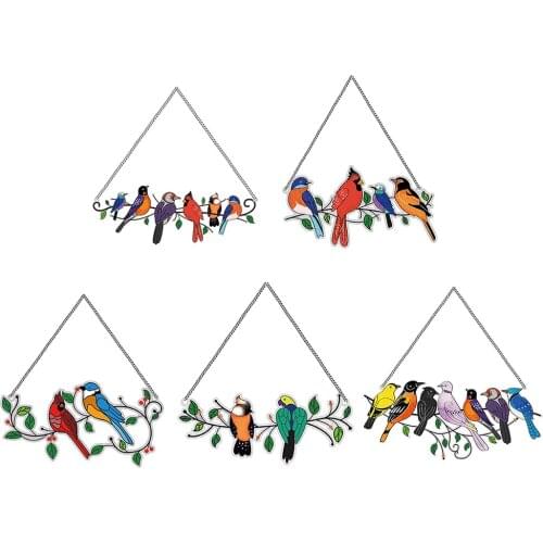 DIY Diamond Painting Rhinestone Picture Acrylic Bird Flocks Pendant Crafts Wall HANGing Home Decoration Mosaic Art Kit Ornament