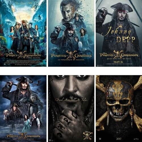 Diamond Mosaic Pirates of The Caribbean Poster Diamond Painting Diamond Inlaid DIY Full Diamond Embroidery Living Room Home Deco