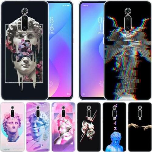 Luxury Silicone Case David Medusa Vaporwave Art for Xiaomi Pocophone F1 Mi 9T Pro CC9 CC9E 9 9SE 8 A3 A2 Lite A1 5X 6X Mix3 Play