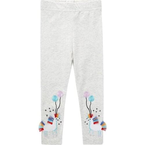 2021 Spring Autumn Baby Girls Leggings Kids Cotton Soft Skinny Pants Cute Embroidery Pencil Pants for Girls Toddlers Trousers