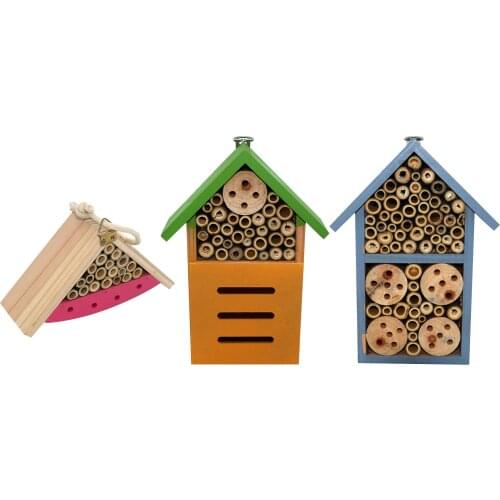 Wooden Insect Hotel Nest Butterfly Bee Bug Shelter Garden Ladybird Box