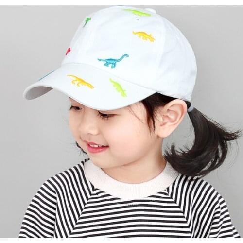 Childrens Kid Baseball Cap for Girls Boy Hats Sunscreen Baby Hat Dinosaur Adjustable Baseball Caps Snapback Hip-Hop Sun Hat