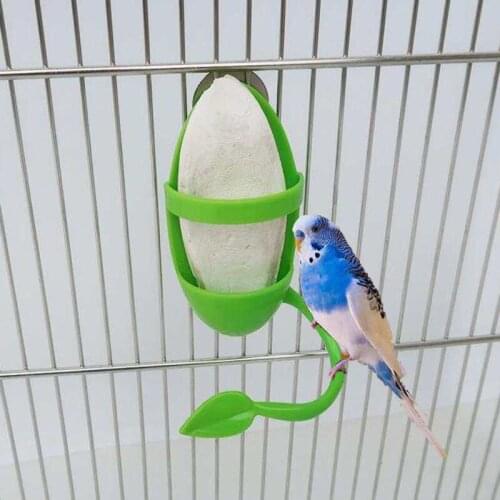 Parrot Feeder with Standing Rack Fruit Vegetable Holder Plastic Hanging Food Container Cage Accessories Pet Bird Supplies