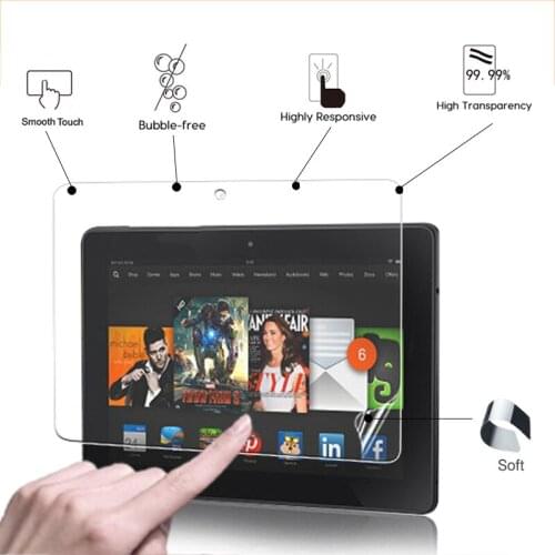 HD lcd Glossy screen protector film For Amazon Kindle Fire HDX 7 7.0" High Clear front Anti-Scratched screen protective films