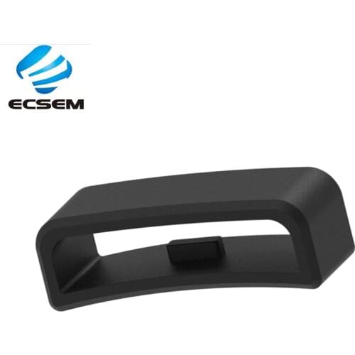 ECSEM Loop Ring Holder for Fitbit Surge band strap keeper for Garmin vivoactive HR silicone Rubber Clasp Keeper 28mm