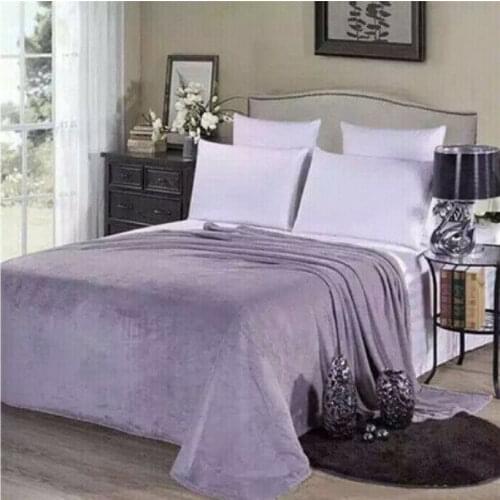 Small Super Warm Solid Warm Micro Plush Fleece Blanket Throw Rug Sofa Bedding