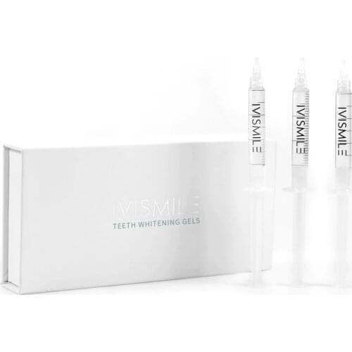 IVISMILE Teeth Whitening Gel Kit Carbamide Peroxide Gel Dental Bleaching Tooth Syringe Whitening dental material 3pcs 3ml