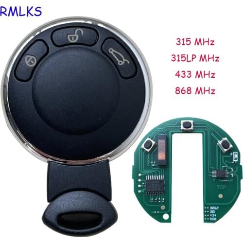 New Remote Smart Key for BMW for MINI COOPER S ONE D CLUBMAN COUNTRYMAN CABRIO Car Lock Smart Key Fob 315MHz/315LP/433MHz/868MHz