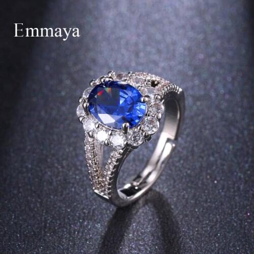 Emmaya Charming Design Cubic Stones Round Classical Ring Women&Girls First Choice In Banquet Attractive Ornament