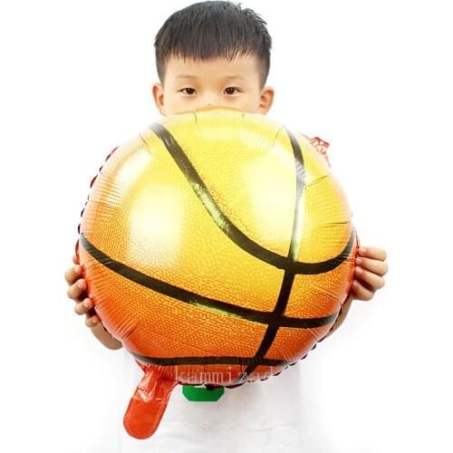 Wholesale 50pcs/lot 18inch Basketball Aluminium foil balloons helium Balloons For Kids Birthday Party supplies boys ballons