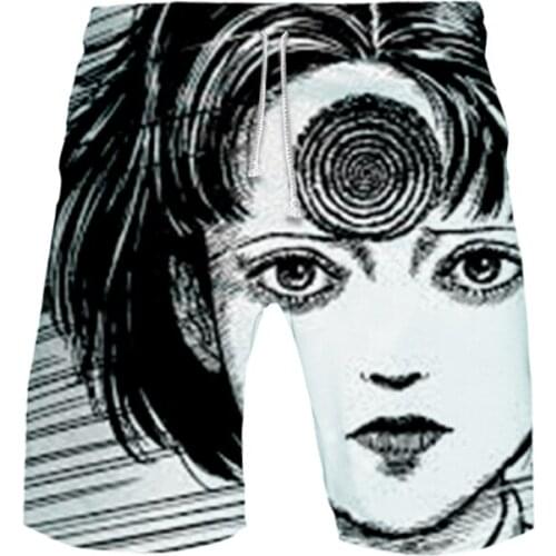 LUCKYFRIDAY popular summer Anime junji ito 3D summer Beach Shorts Men fashion Harajuku Style shorts Free Shipping